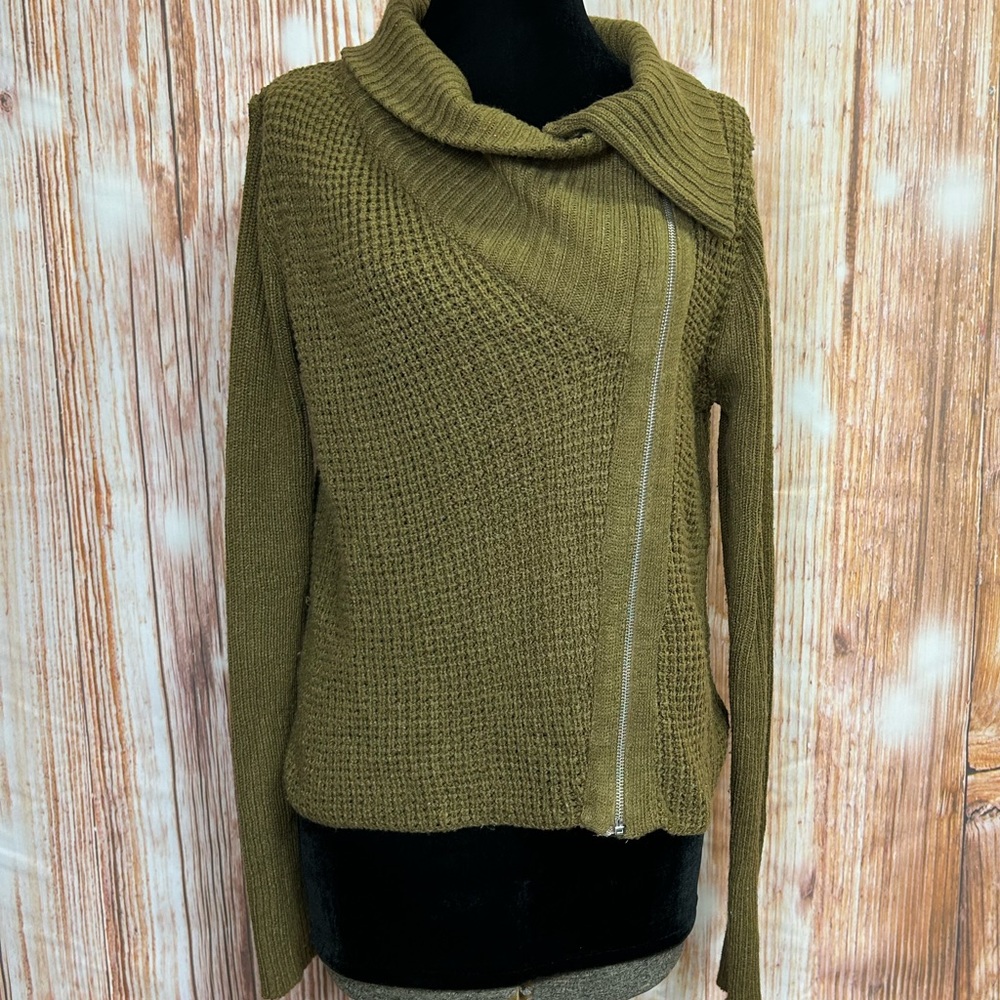 Poof! Waffle‎ Knit Side Zip Sweater